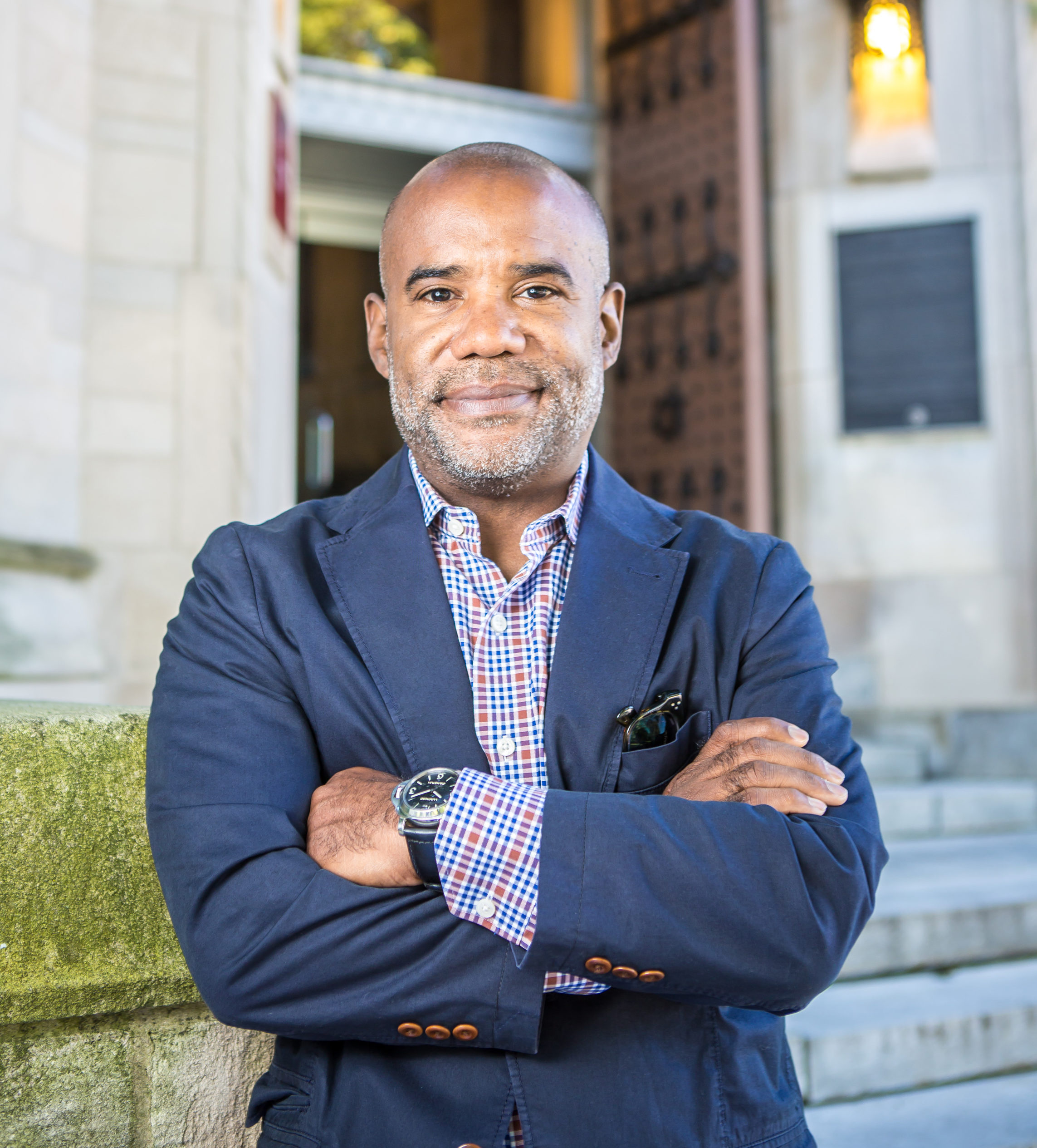 Portrait of Bryan Samuels, Executive Director of Chapin Hill, on Tuesday, August 23, 2016 at Chapin Hall on the University of Chicago campus. (Photo by Nancy Wong)